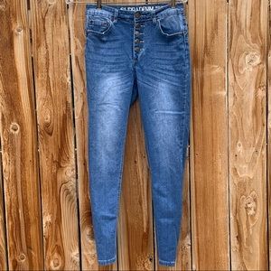 SUPRADENIM High Rise Ankle with 5 Button-Fly Closure